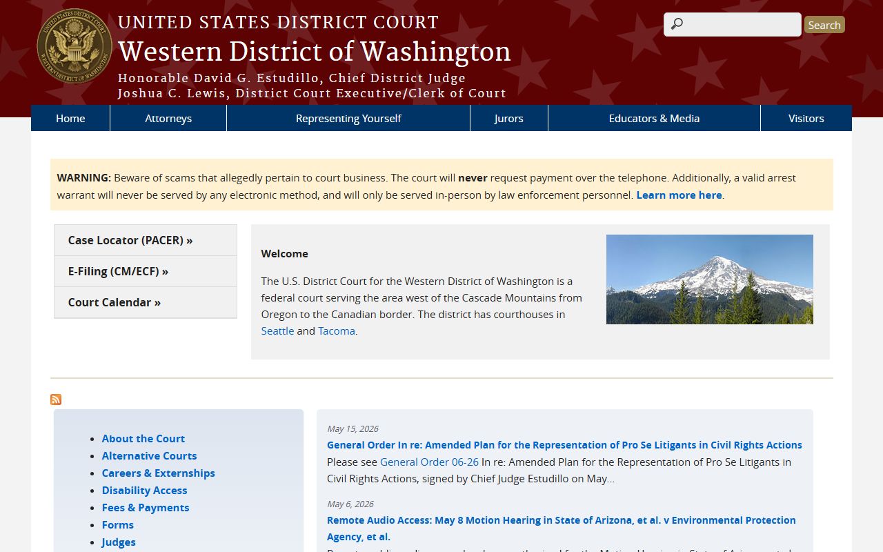 U.S. District Court Western District of Washington for Thurston County