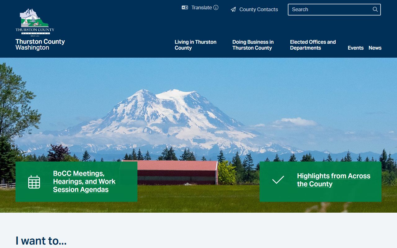 Official Thurston County government homepage linking court records offices